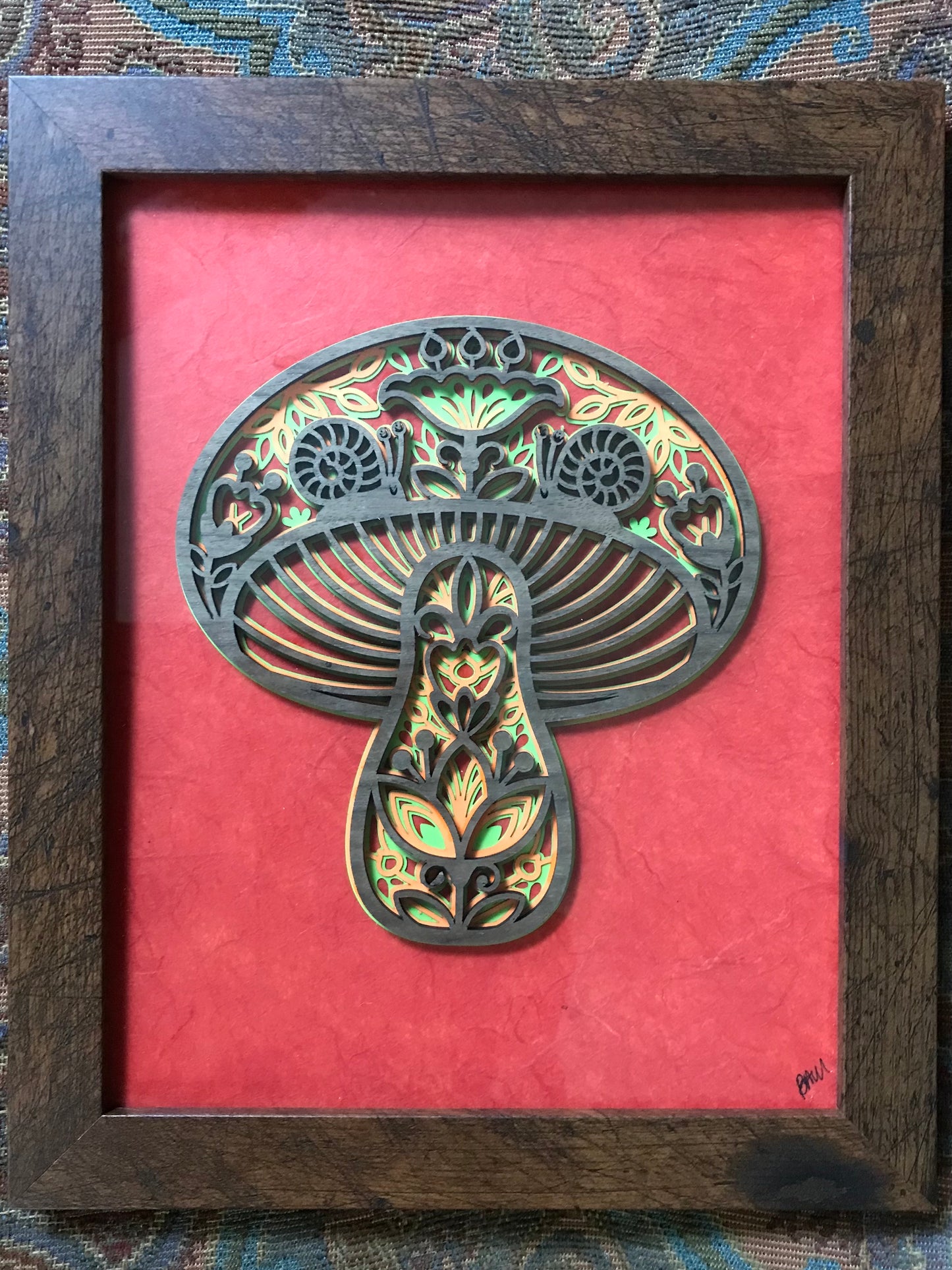 Layered Mushroom Wall Art