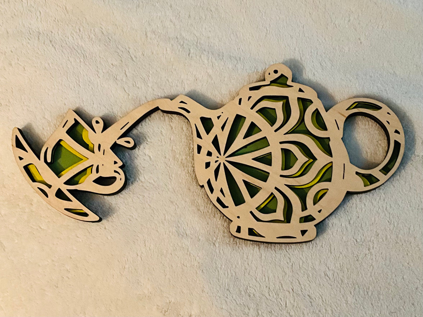 Tea Pot Layered Wall Art