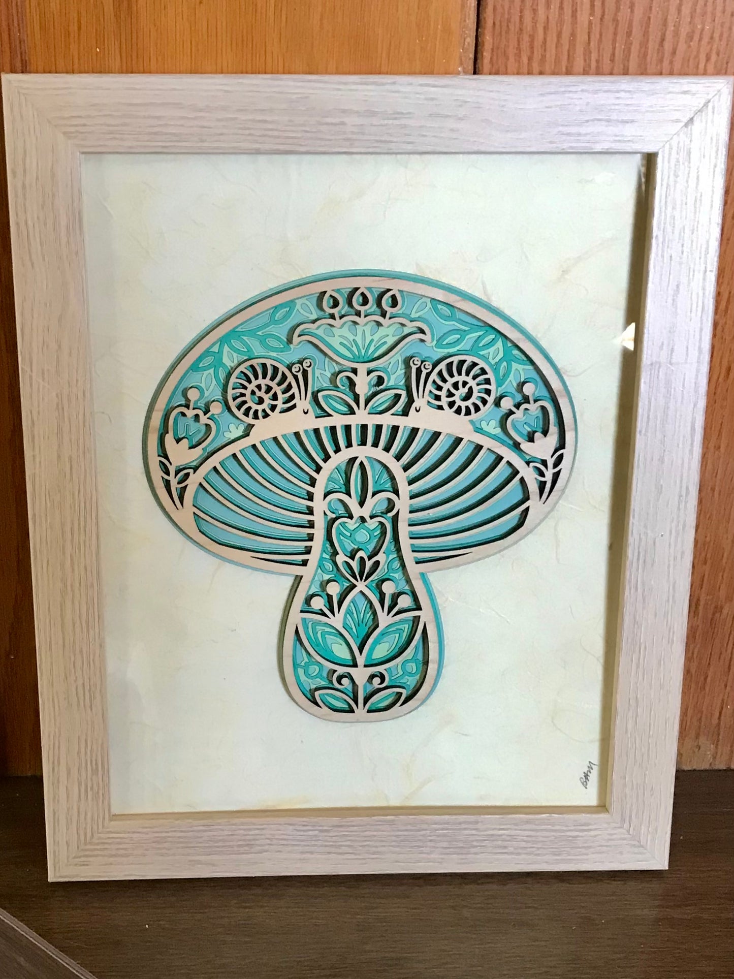 Layered Mushroom Wall Art