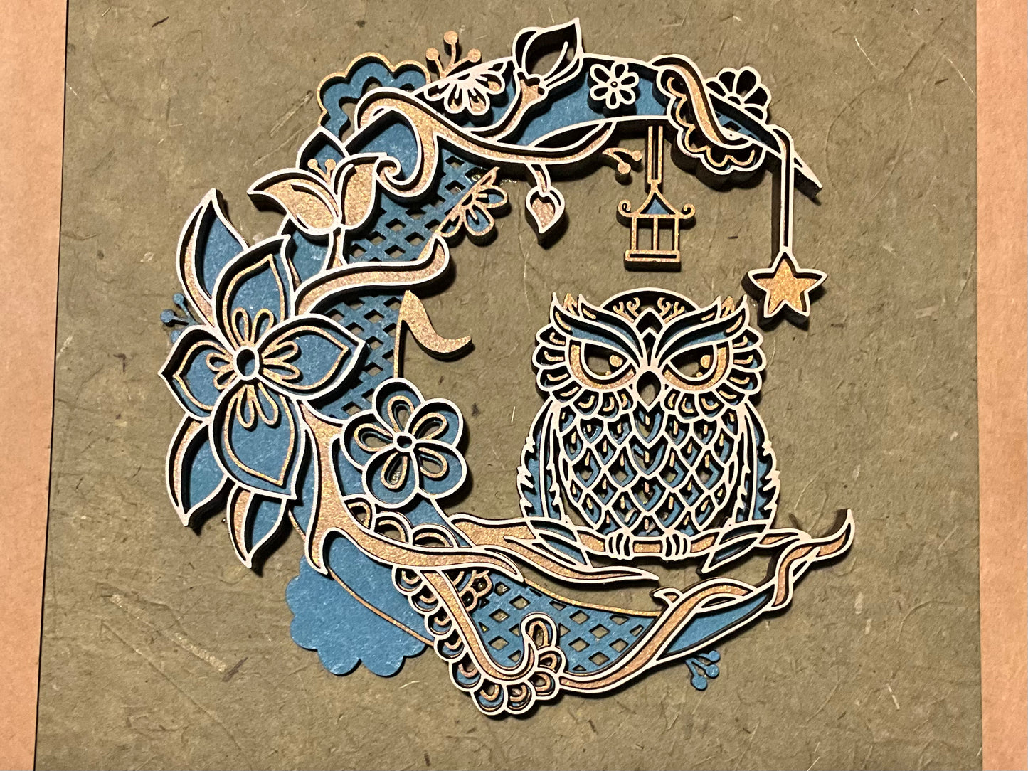 Layered Owl Wall Art