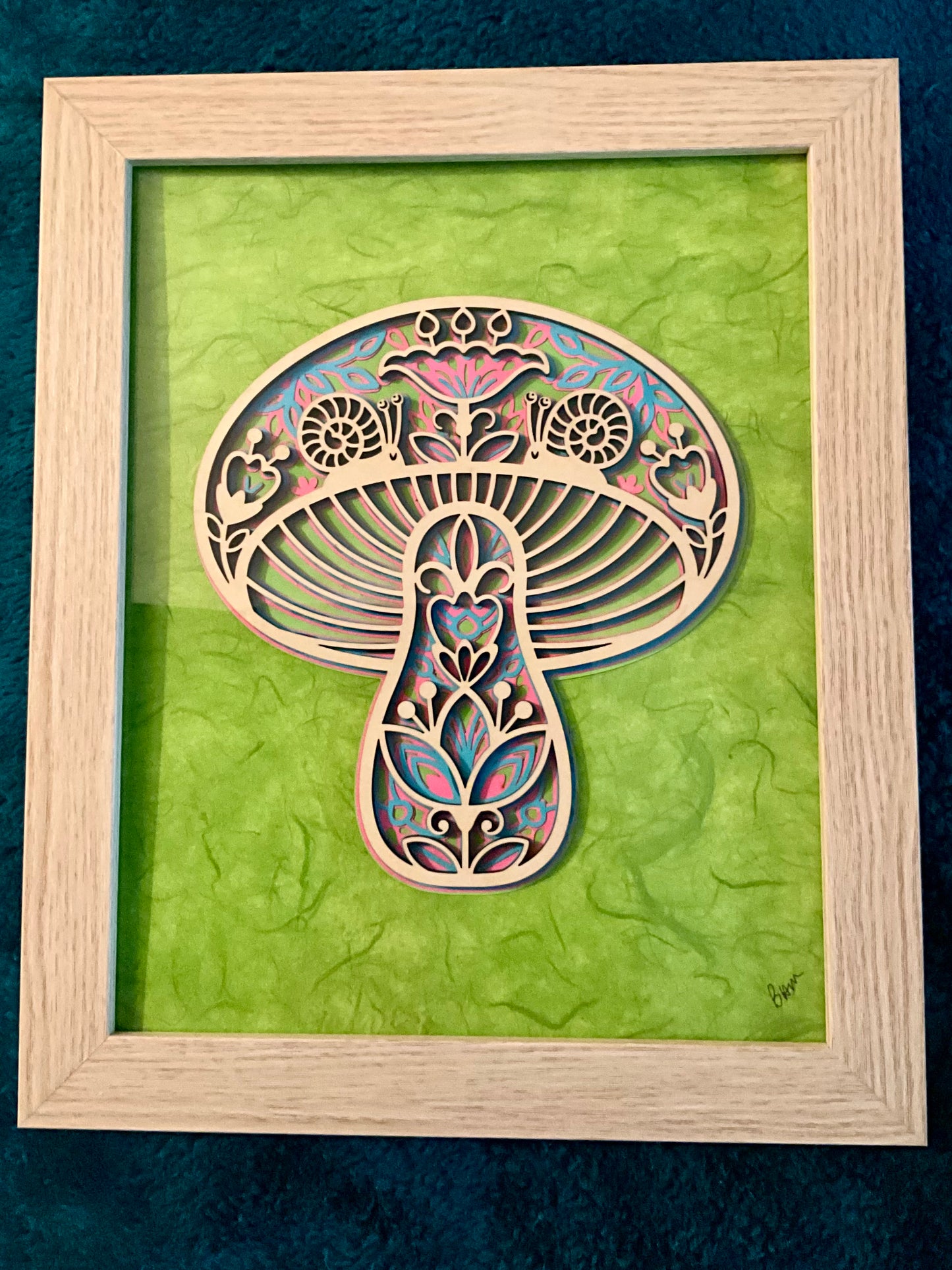 Layered Mushroom Wall Art