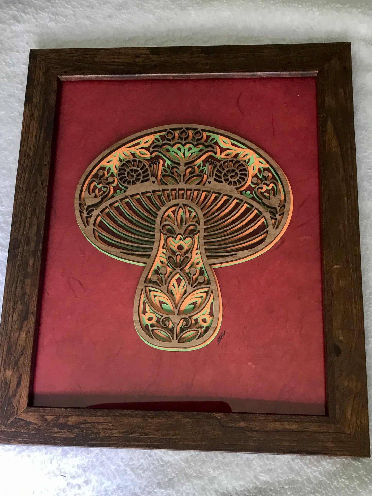 Layered Mushroom Wall Art
