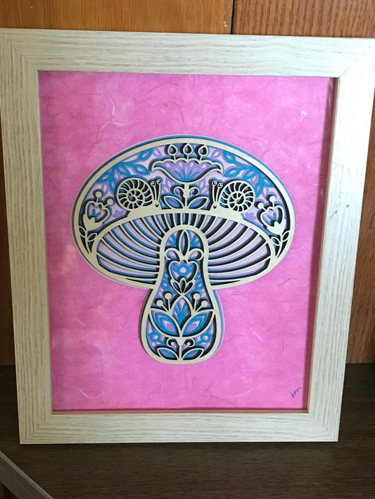Layered Mushroom Wall Art