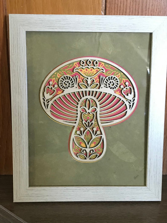 Layered Mushroom Wall Art