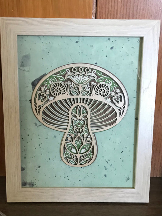 Layered Mushroom Wall Art