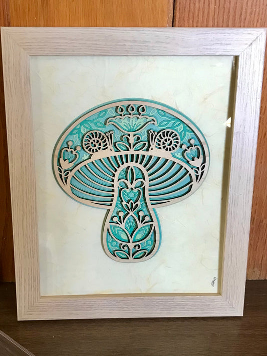 Layered Mushroom Wall Art