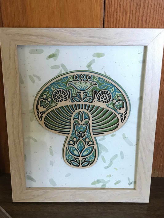 Layered Mushroom Wall Art