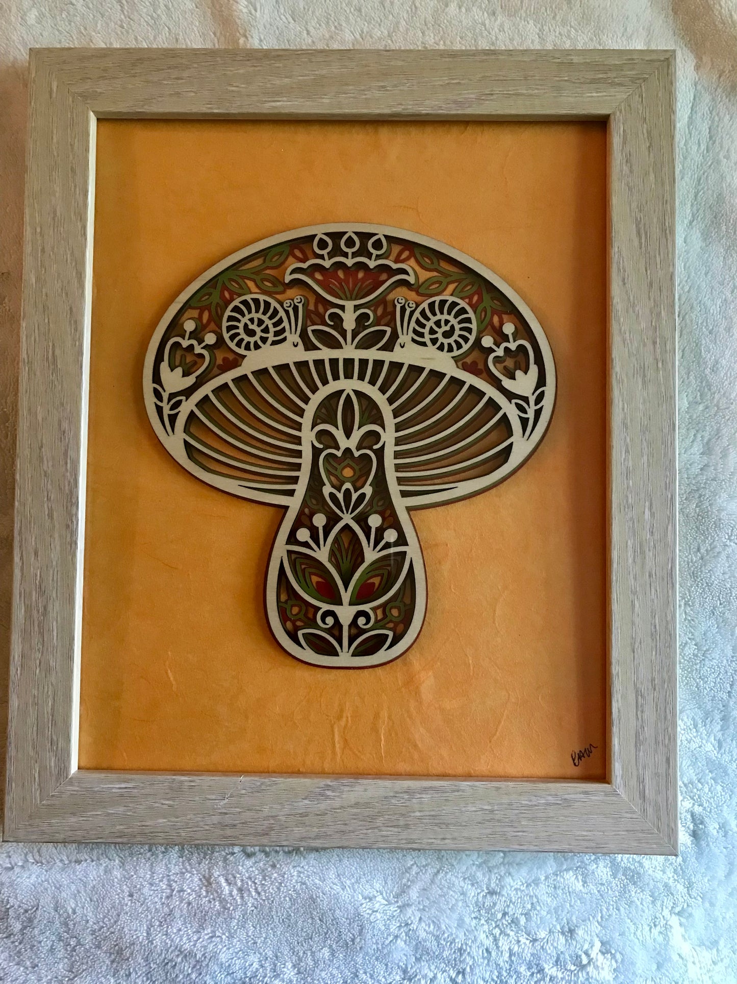 Layered Mushroom Wall Art