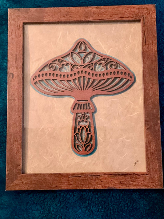 Layered Mushroom Wall Art