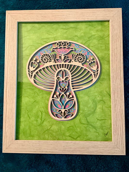 Layered Mushroom Wall Art