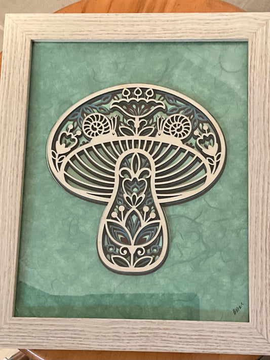 Layered Mushroom Wall Art