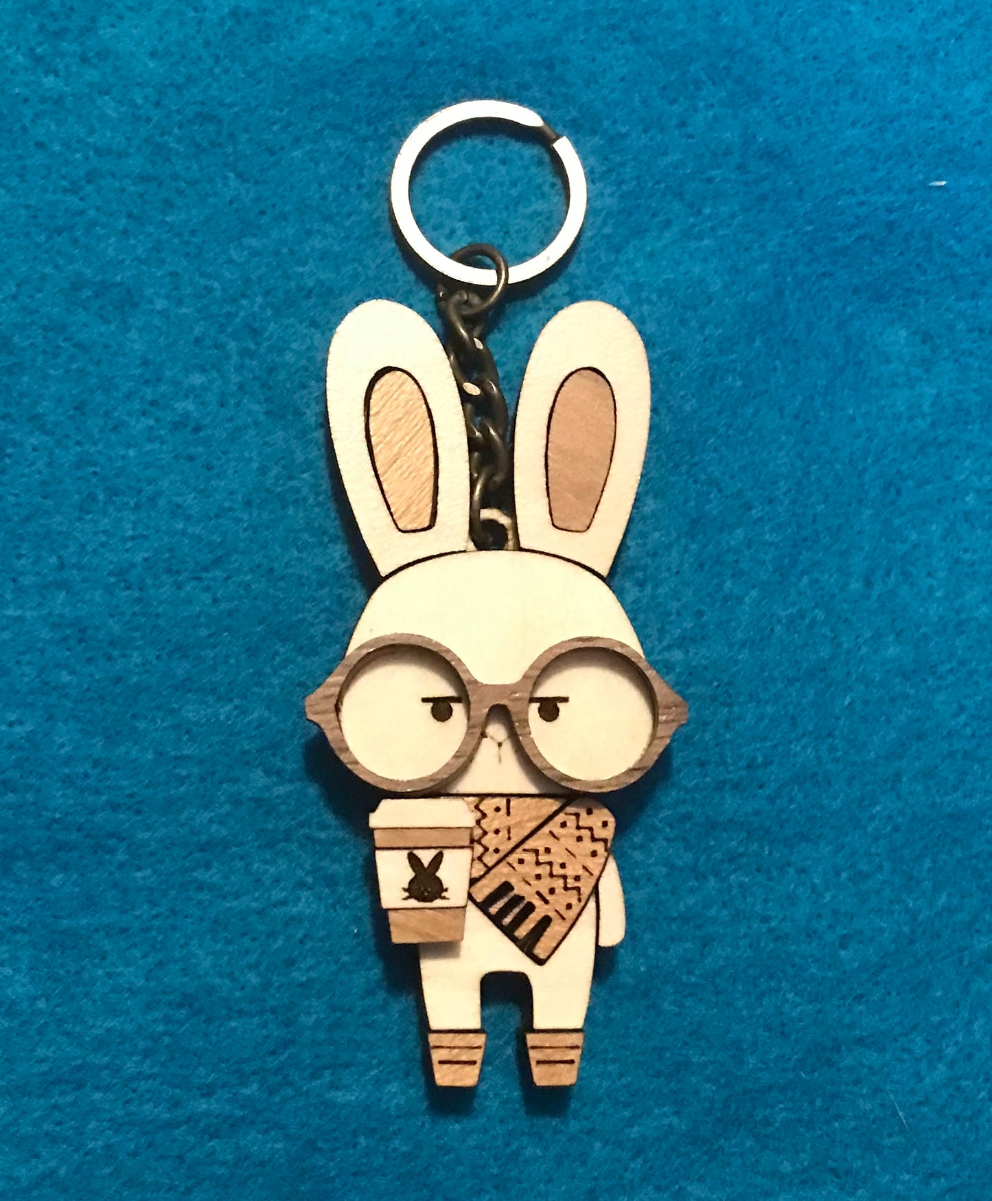 Coffee Rabbit Keychain